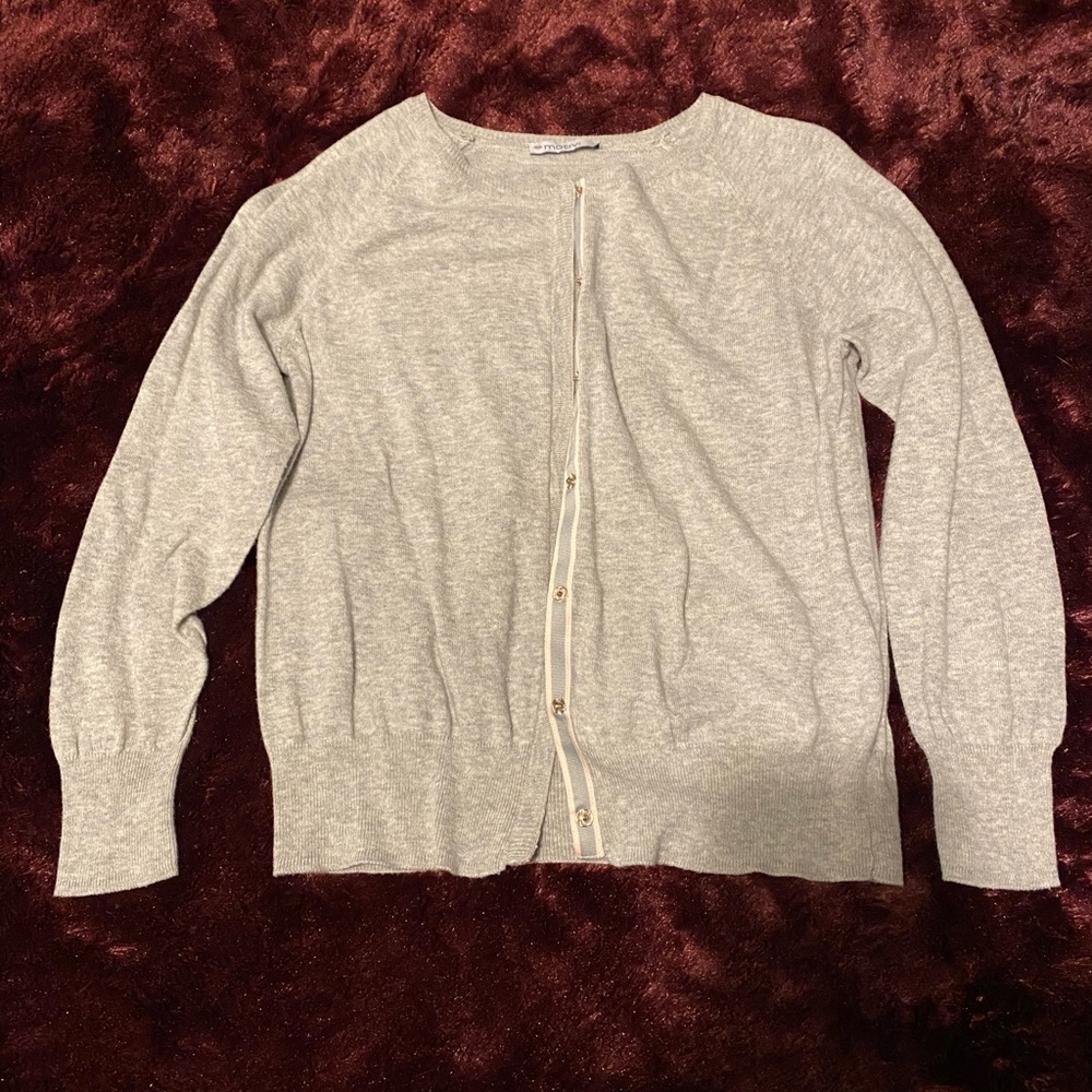 Motivi gray cardigan 3/4 length sleeves